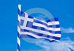 Greece flag in wind
