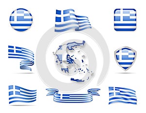 Greece Flags Collection