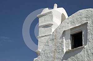 Greece Folegandros. The Bell tower of a church.