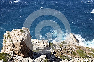 Greece, Folegandros. A stormy and windy day. View to sea