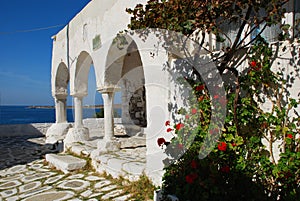 Island of Paros, arched passageway, Greece. photo