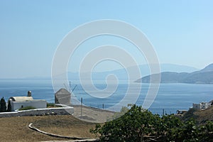 Greece, the island of Schinoussa, near Naxos. A view to sea.
