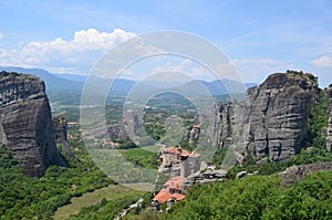 Greece, Kalambaka. The Holy Monasteries of Meteora - Incredible sandstone rock formations.