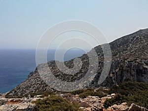 Greece, Kharpathos, Sea, Pardise, Panorama, Stone, Flower, Plants