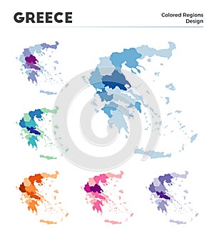Greece map collection.