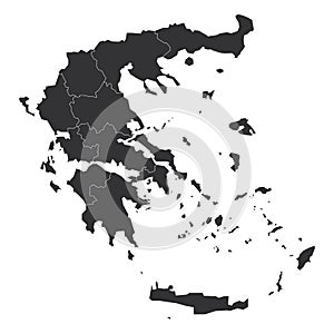 Greece - map of decentralized administrations