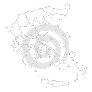 Greece - map of decentralized administrations