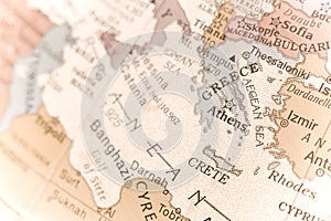 Greece map detail