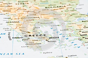Greece map detail