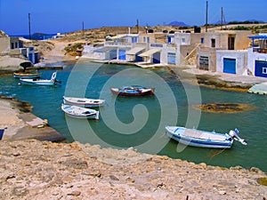 greece milos island sea waves village traditional