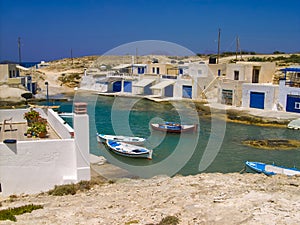 greece milos island sea waves village traditional