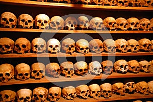 Greece, monks skulls photo