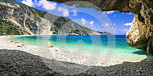 Greece. most beautiful beaches of Ionian islands - MyrtosMirtos in Kefalonia photo