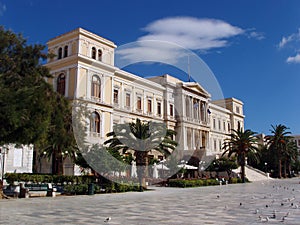 Greece, neoclassical building - Syros photo