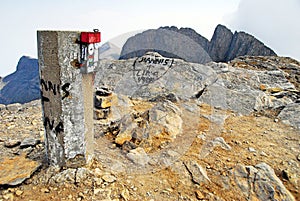 Olympus mountain, at the top of the Skolio summit