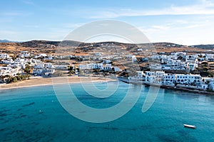 Greece, Pano Koufonisi small cyclades island, aerial drone view