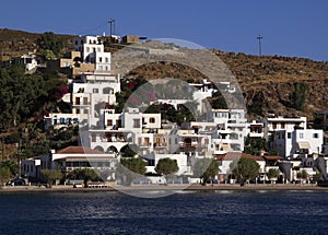 Greece, Patmos Skala from the sea