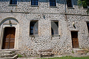 Greece, Pelion mountain, Tsagarada city, traditional building, built with stones.school