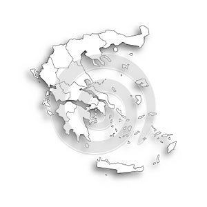 Greece political map of administrative divisions