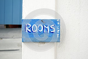 Greece -Rooms to let sign