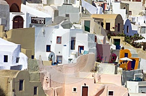 Greece santorini lagoon houses