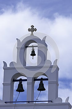 Greece, Santorini, Oia, Church of Panagia Akathistos Hymn, bells