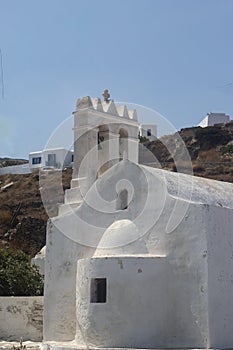 Greece, Sikinos. An old traditional church.