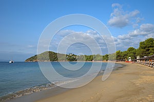 Greece, Skiathos island, the wonderful Koukounaries beach, world famous