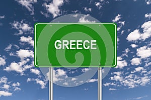 Greece traffic sign