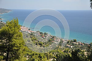 Greece, view of the village from the mountain.