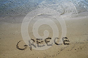 Greece written in the Sand