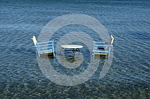 Greece, Zakynthos, seat in sea photo