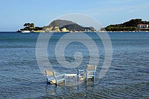 Greece, Zakynthos, seat in sea photo