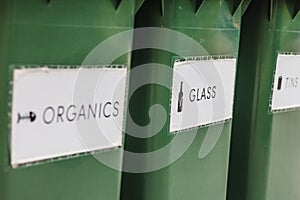 Greed recycling bins