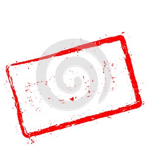 Greed red rubber stamp isolated on white.