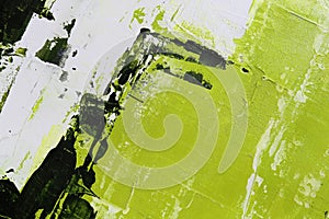 Greeen oil painting on canvas. Abstract art background. Fragment of artwork. Ð¡reative wallpapers