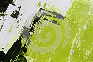 Greeen oil painting on canvas. Abstract art background. Fragment of artwork. ÃÂ¡reative wallpapers photo