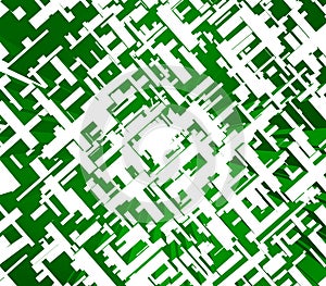 Greeen and white geometric coposition of geometrical background