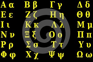 Greek alphabet background