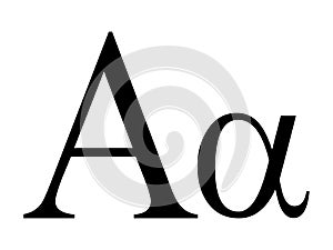 Greek alphabet letter Alpha