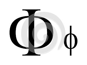 Greek alphabet letter Phi