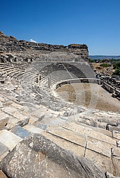 Greek amphitheater in Miletus photo