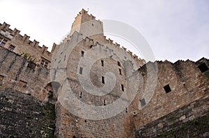 Greek ancient fortress walls of Rhodes