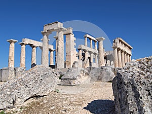 Greek ancient temple of afaia photo