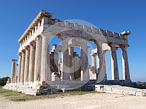 Greek ancient temple of afaia photo
