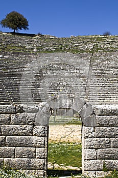 Greek ancient theater of Dodoni at Greece