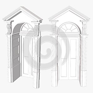 Greek Architecture door details-Architecture, columns, beams, architectural decoration, architectural styles, Greek architecture