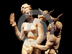 Greek Art. Aphrodite, Pan and Eros