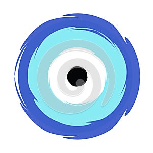 Greek blue evil eye vector - symbol of protection
