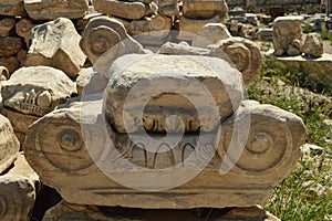 Greek Capital At The Acropolis Of Athens. On The Acropolis Of Athens. History, Architecture, Travel, Archeology. Cruise